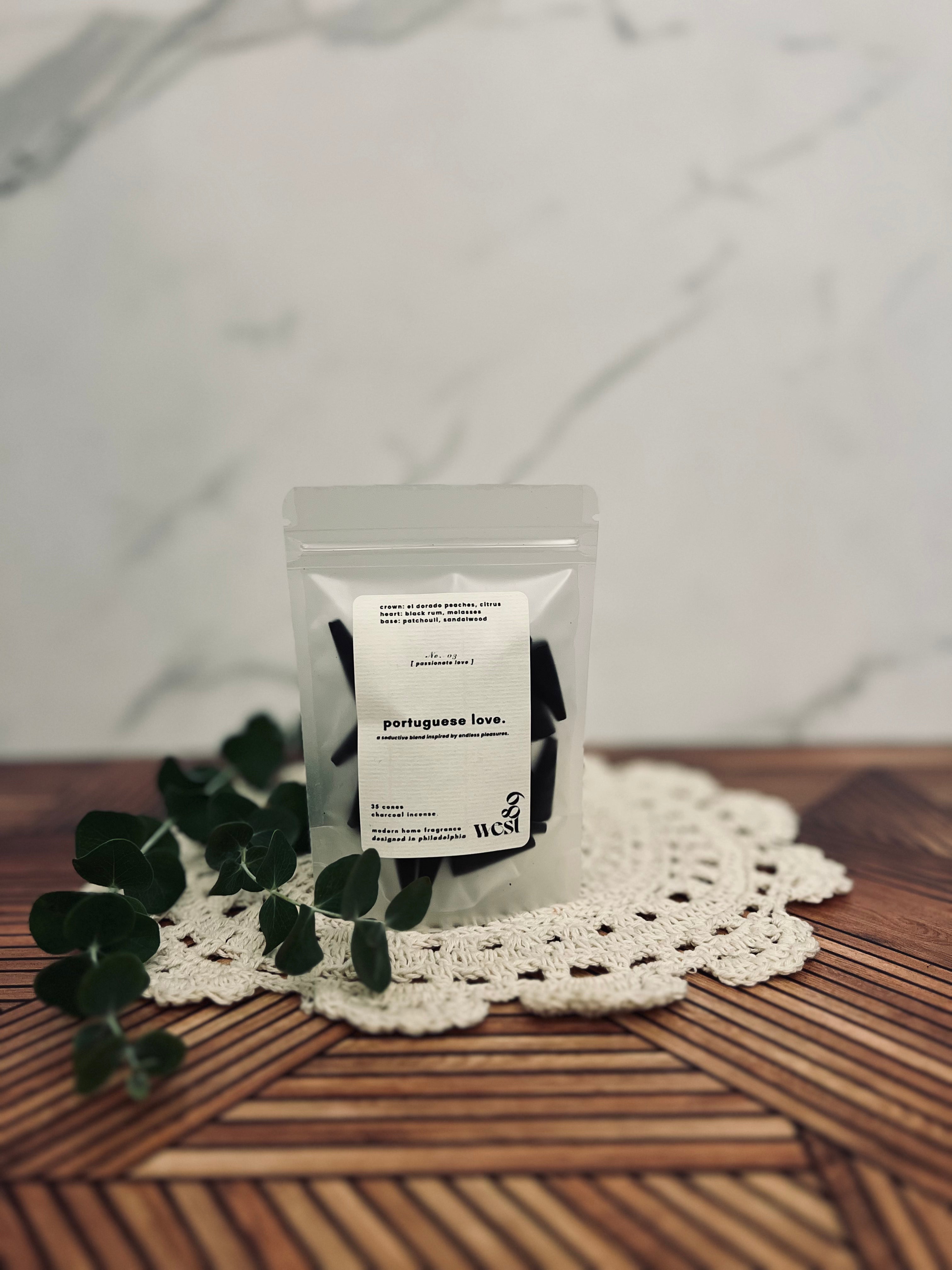 portuguese love. | charcoal incense. – WEST89